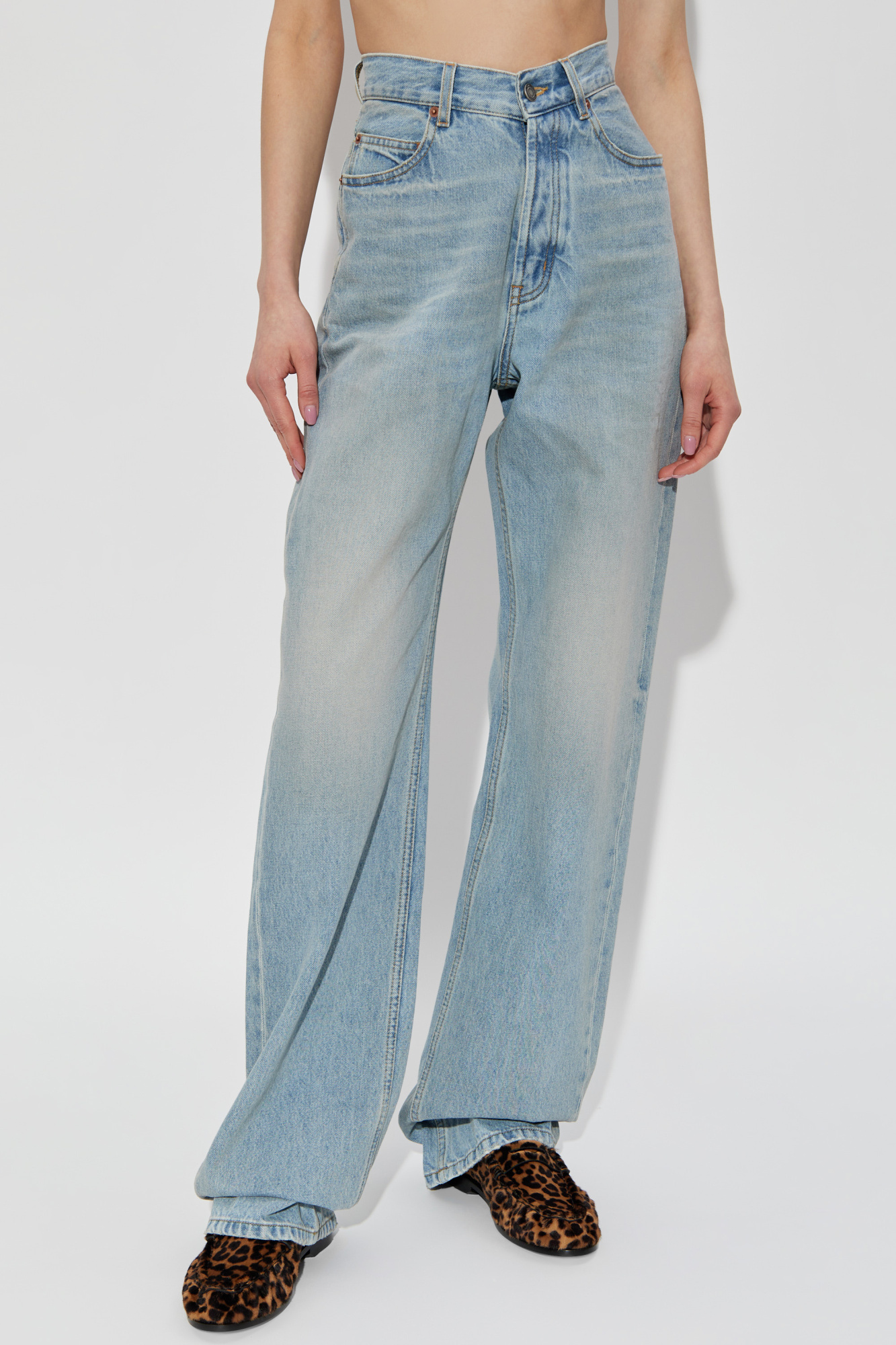 古典 Blue Straight Italy Vitkac - Laurent Saint jeans leg パンツ